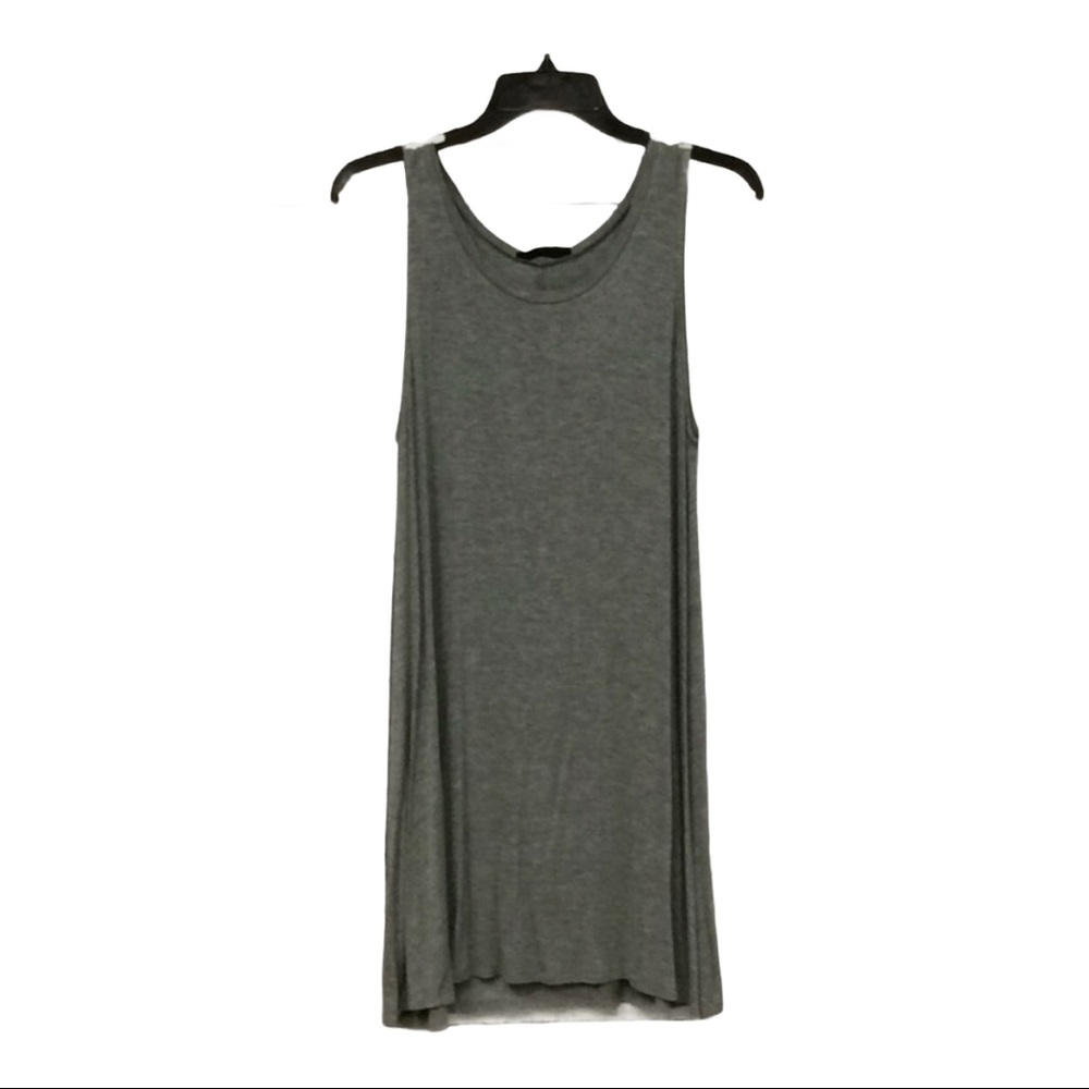 42 Pops gray‎ sleeveless knit trapeze dress